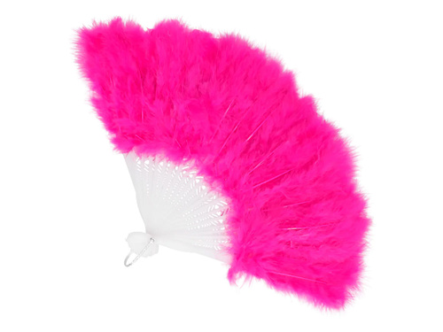 Wachlarz z piór różowy - 1 szt.