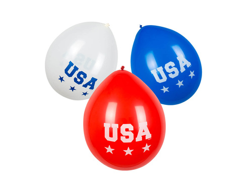 Balony lateksowe USA - 25 cm - 6 szt.