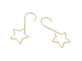 Zawieszki na choinkę gwiazdki metalowe złote - 12 szt.