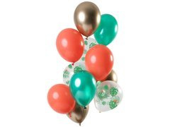 Zestaw balonów lateksowych Tropikalne Liście - 30  cm - 12 szt.