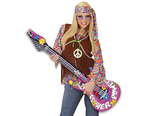 Dmuchaniec Gitara z kwiatami - 105 cm - 1 szt.