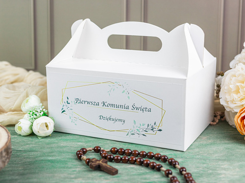 Personalizowane pudełka na ciasto komunijne - 6 szt.