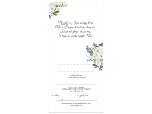 Zaproszenia na I Komunię Świętą - 6 szt.