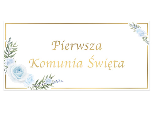 Plakat komunijny - I Komunia Święta - 70x33 cm