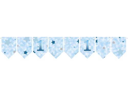 Baner flagi na roczek Gwiazdki błękitne - 5 m - 1 szt.