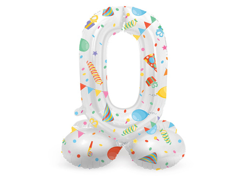 Balon foliowy stojący cyfra 0 Party - 72 cm - 1 szt.