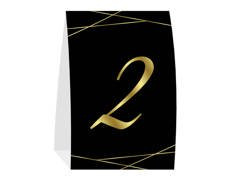 Stojak papierowy z numerem na stół weselny  - 1 szt.