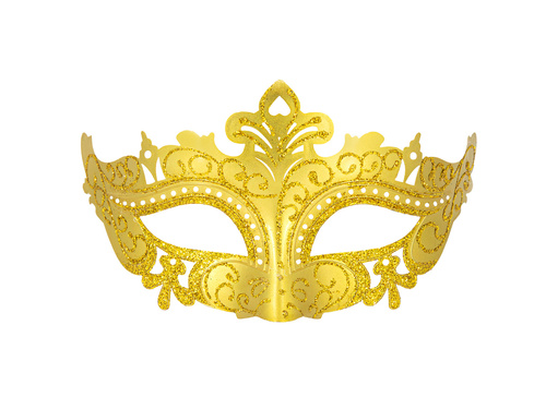 Maska karnawałowa - złota - 1 szt.
