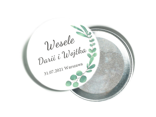 Personalizowane podziękowanie z magnesem na Wesele - 12 szt.