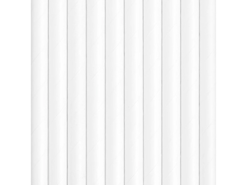 Słomki rurki białe - 10 szt.