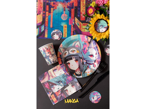 Talerzyki papierowe Manga - 22,5 cm - 10 szt.