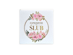Zaproszenie na ślub z kopertą - 5 szt.
