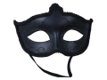 Maska karnawałowa czarna z brokatem - 1 szt.