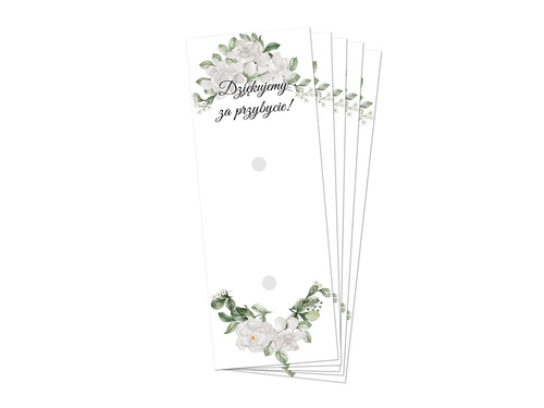 Podziękowanie dla gości weselnych Merci - 5 szt.