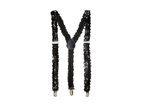 Czarne cekinowe szelki