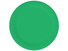 Talerzyki papierowe zielone - 18 cm - 6 szt.