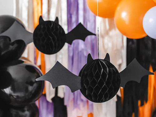 Dekoracja wisząca Nietoperz na halloween - 45 x 17 cm - 1 szt.