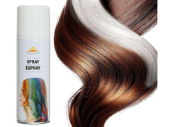 Zmywalny pastelowy spray do włosów 125 ml - biały