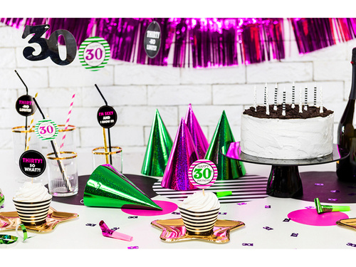 Gwizdki trąbki rozwijane holograficzne - 20 szt