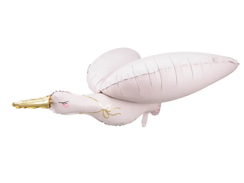 Balon foliowy Bocian jasnoróżowy - 100 x 43 cm - 1 szt.