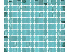 Kurtyna Kwadraty turkusowa metaliczna - 100 x 200 cm