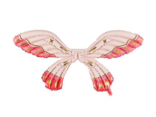 Balon foliowy Skrzydła motyla różowe - 102 x 50 cm - 1 szt.
