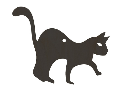 Zawieszka drewniana Kot - 8 cm - 1 szt.
