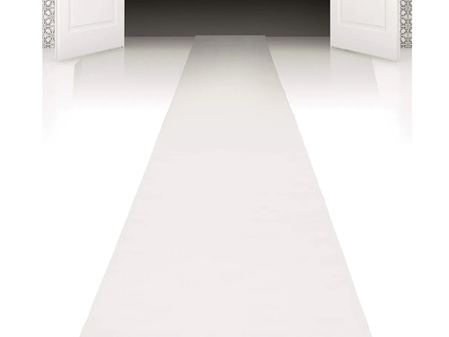 Dekoracja biały dywan - 4,5 m - 1 szt.