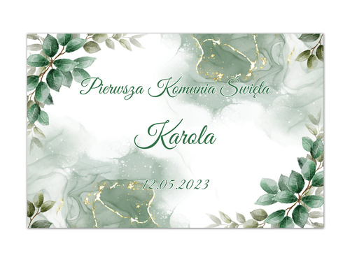 Plakat komunijny personalizowany - I Komunia Święta - 90x60 cm