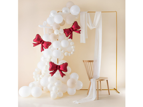 Balon foliowy Kokardka czerwona - 55 x 42 cm - 3 szt.