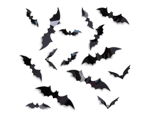 Naklejki foliowe 3D nietoperze - 60 szt.
