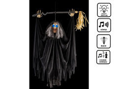 Dekoracja wisząca Czarownica z miotłą - 110 cm - 1 szt.