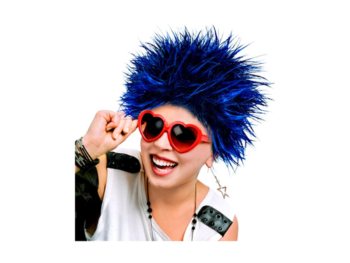 Peruka punkowa niebieska