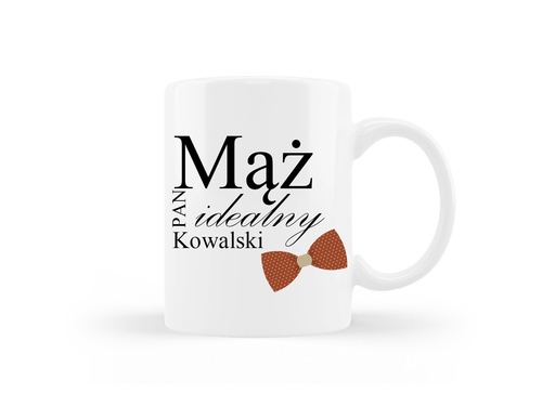 Kubek personalizowany Mąż idealny na Walentynki - 330ml