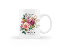 Kubek ceramiczny na dzień matki Bukiet kwiatów - 330ml