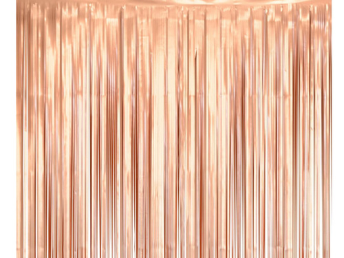 Kurtyna - zasłona na drzwi matowa różowe złoto - 100 x 200 cm