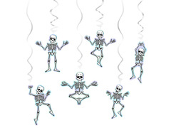 Świderki Szkielety na Halloween - 6 szt.