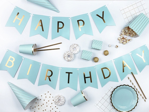 Pudełka na popcorn w złote paski - 6 szt.