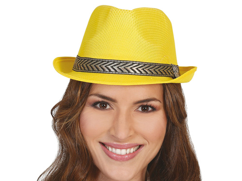 Kapelusz Gangstera żółty - 1 szt.