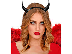 Opaska czarne rogi diabełka - 1 szt.