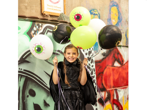 Balony lateksowe Gałki Oczne na Halloween - 30 cm - 6 szt.