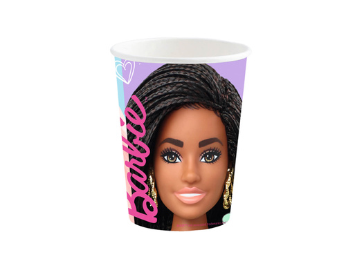 Kubeczki papierowe Barbie - 250 ml - 8 szt.