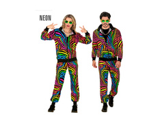 Strój imprezowy - neonowa tęczowa zebra