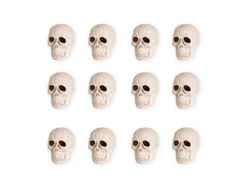 Czaszki na Halloween - 5 x4 cm - 12 szt.