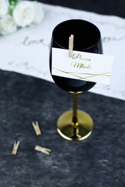 Winietki personalizowane z klamerkami na kieliszki - 30 szt.