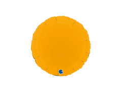 Balon foliowy okrągły matowy musztardowy - 14" - 1 szt.
