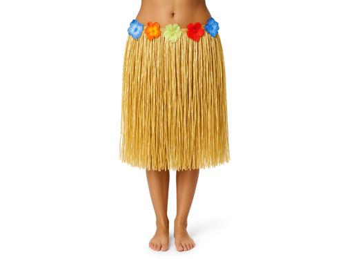 Spódniczka hawajska średnia słomkowa - 60 cm - 1 szt.