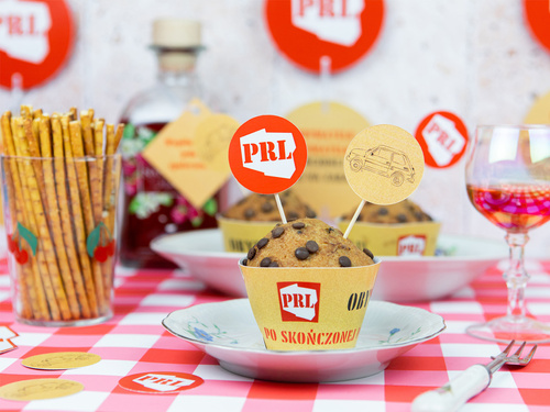 Papilotki na babeczki PRL - 6 szt.