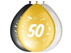 Balony z nadrukiem 50tka - 30 cm - 8 szt.