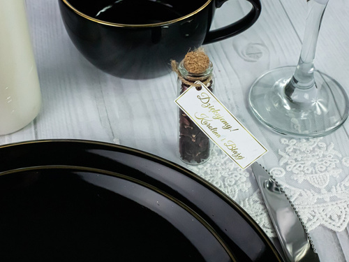 Personalizowane podziękowania dla gości - szklane buteleczki - 6 kpl.